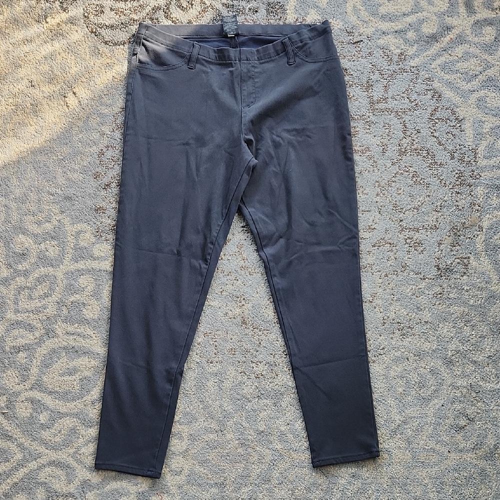 Faded Glory Stretch Ankle Leggings Gray XL